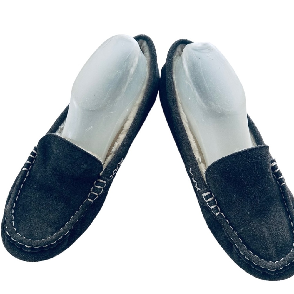 lucky brand slippers color gray dark size 10